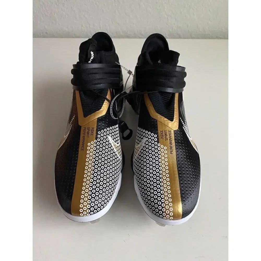 Nike Force Zoom Trout‎ 7 Baseball Cleats Black Gold White CI3134-012 Size 13.5